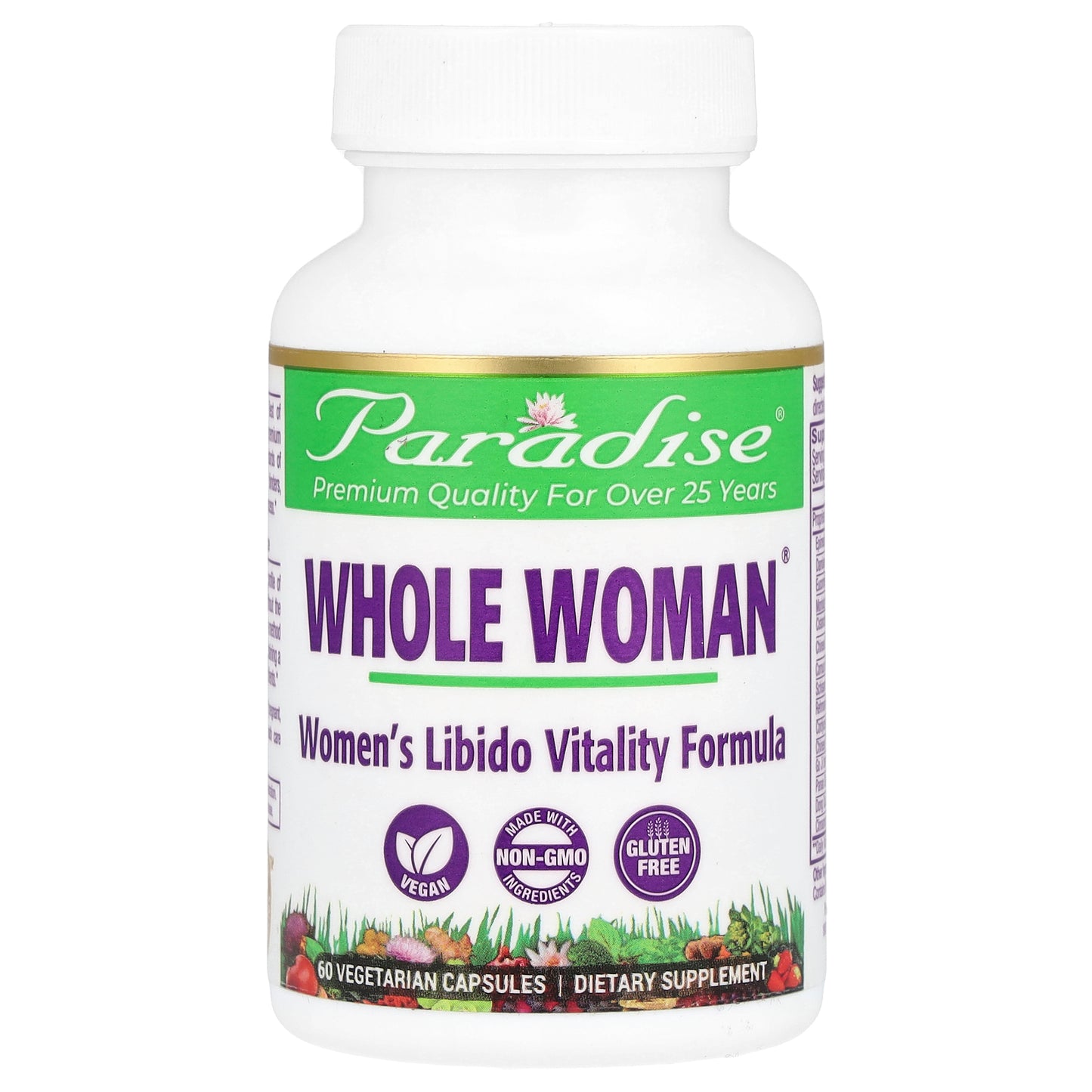 Paradise Herbs, Whole Woman®, Women's Libido Vitality Formula, 60 Vegetarian Capsules