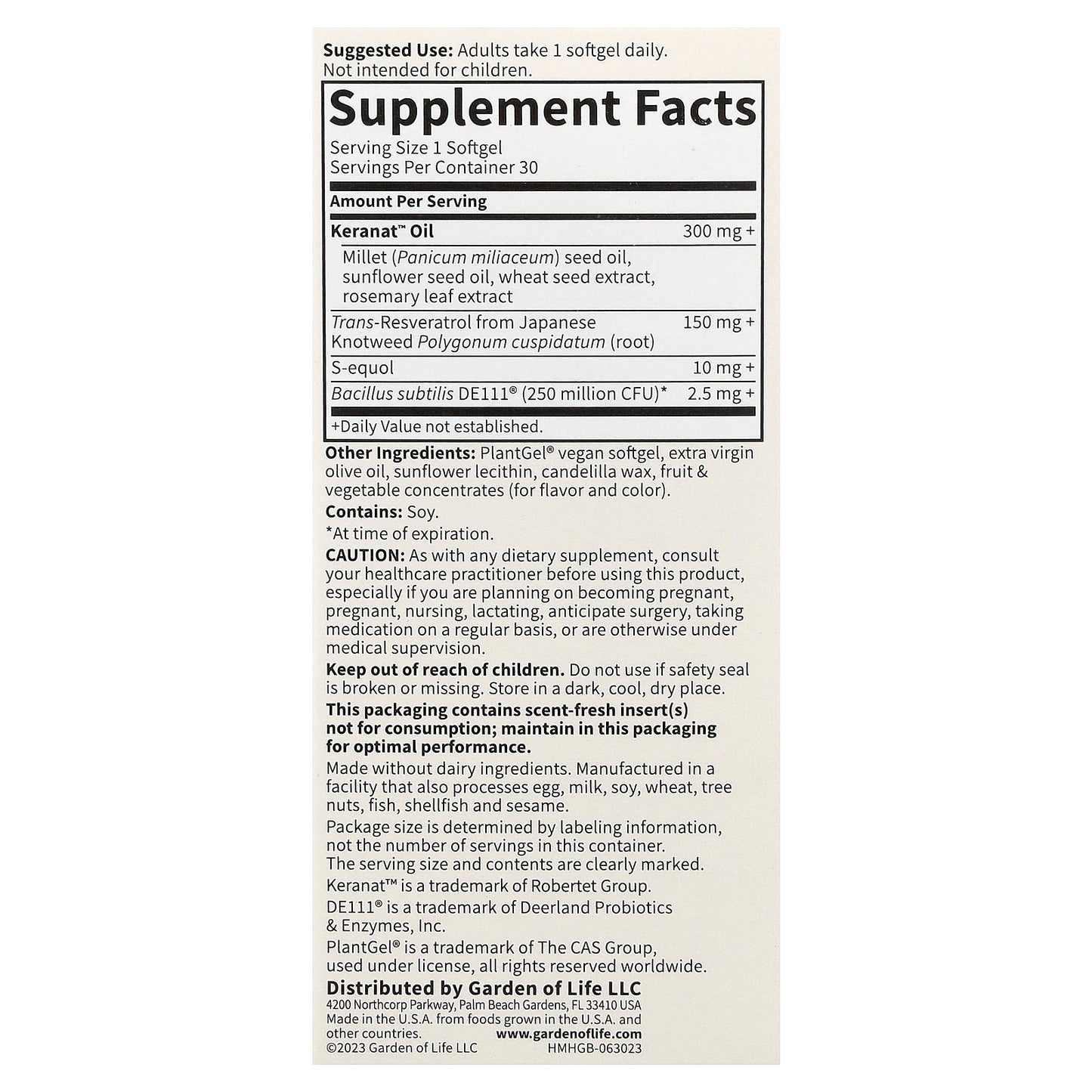 Garden of Life, Herbals, Menopause + Hair Growth, Berry, 30 Vegan Softgels