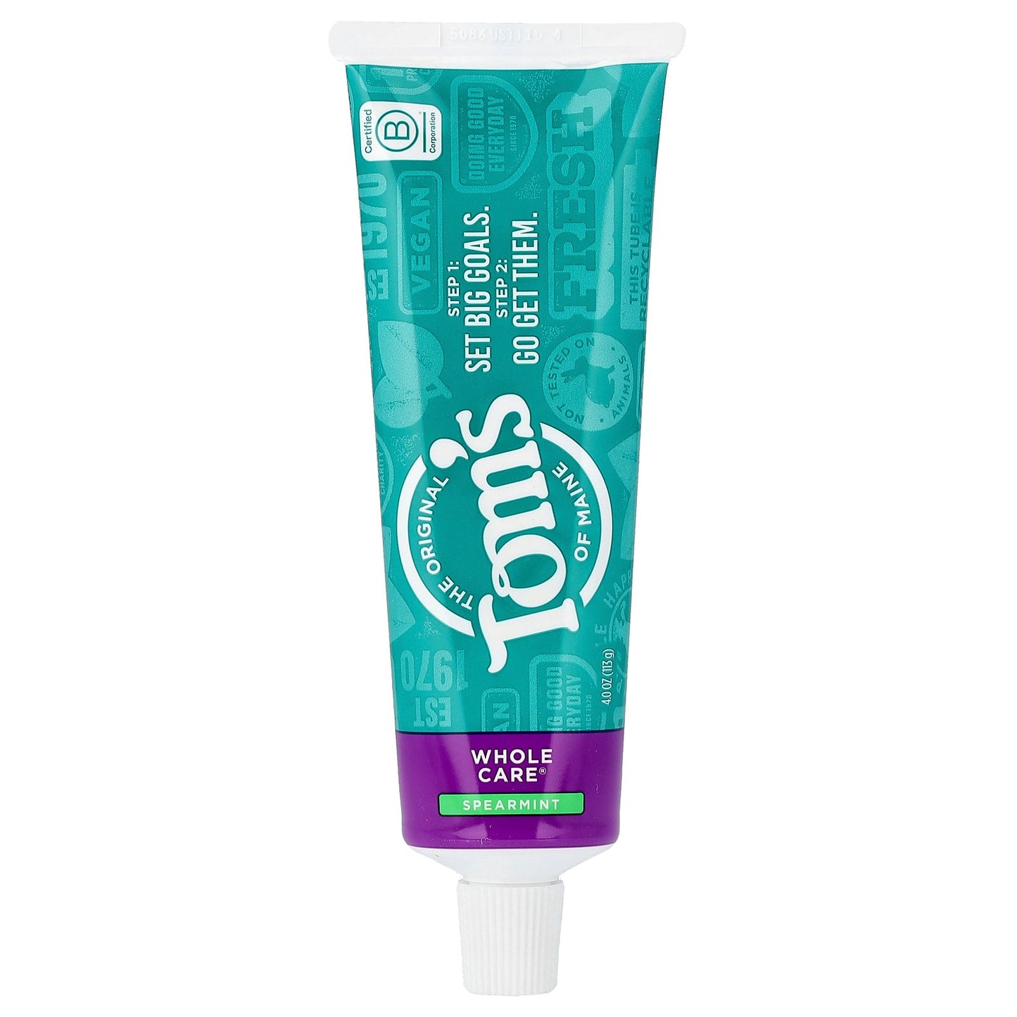 Tom's of Maine, Whole Care®, Natural Anticavity Toothpaste with Fluoride, Spearmint, 4 oz (113 g)