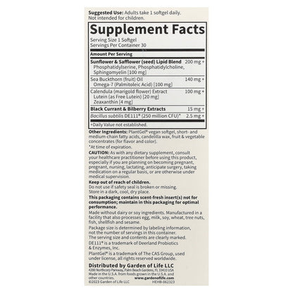 Garden of Life, Herbals, Eye Health, Berry, 30 Vegan Softgels