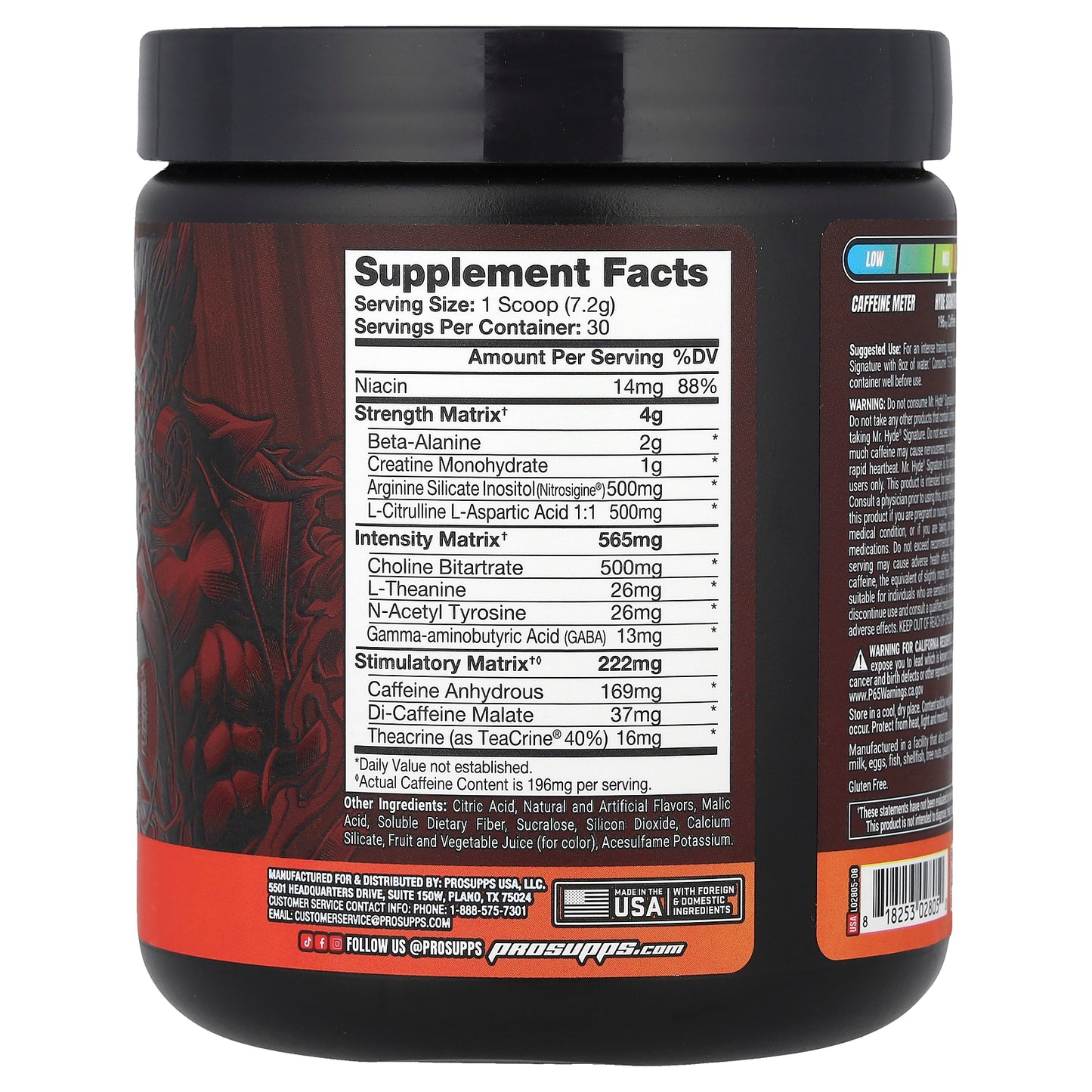 ProSupps, Mr. Hyde®, Signature Pre Workout, Fruit Punch, 7.6 oz (216 g)