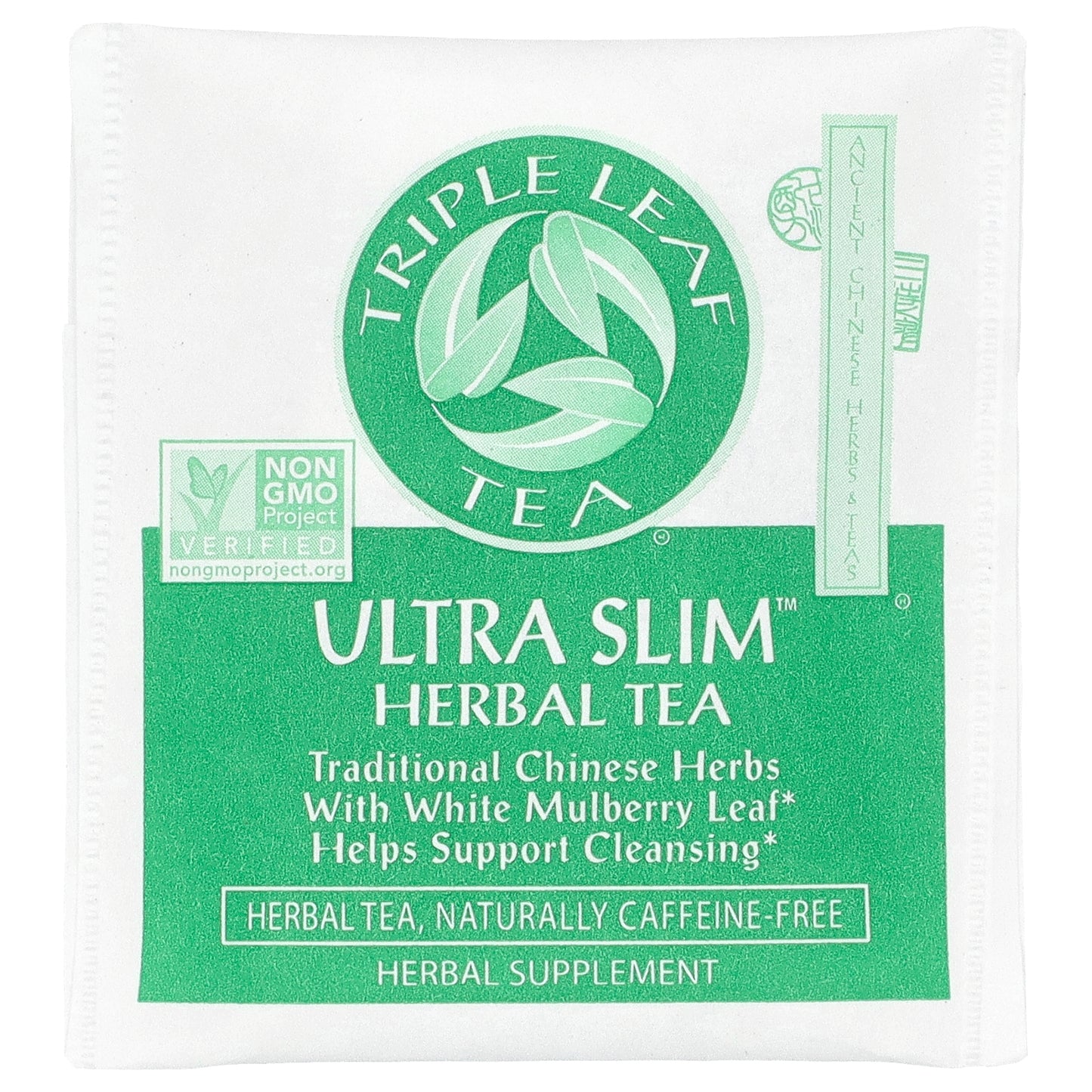 Triple Leaf Tea, Ultra Slim, Herbal Tea, With White Mulberry Leaf, Caffeine-Free, 20 Tea Bags, 1.16 oz (33 g)