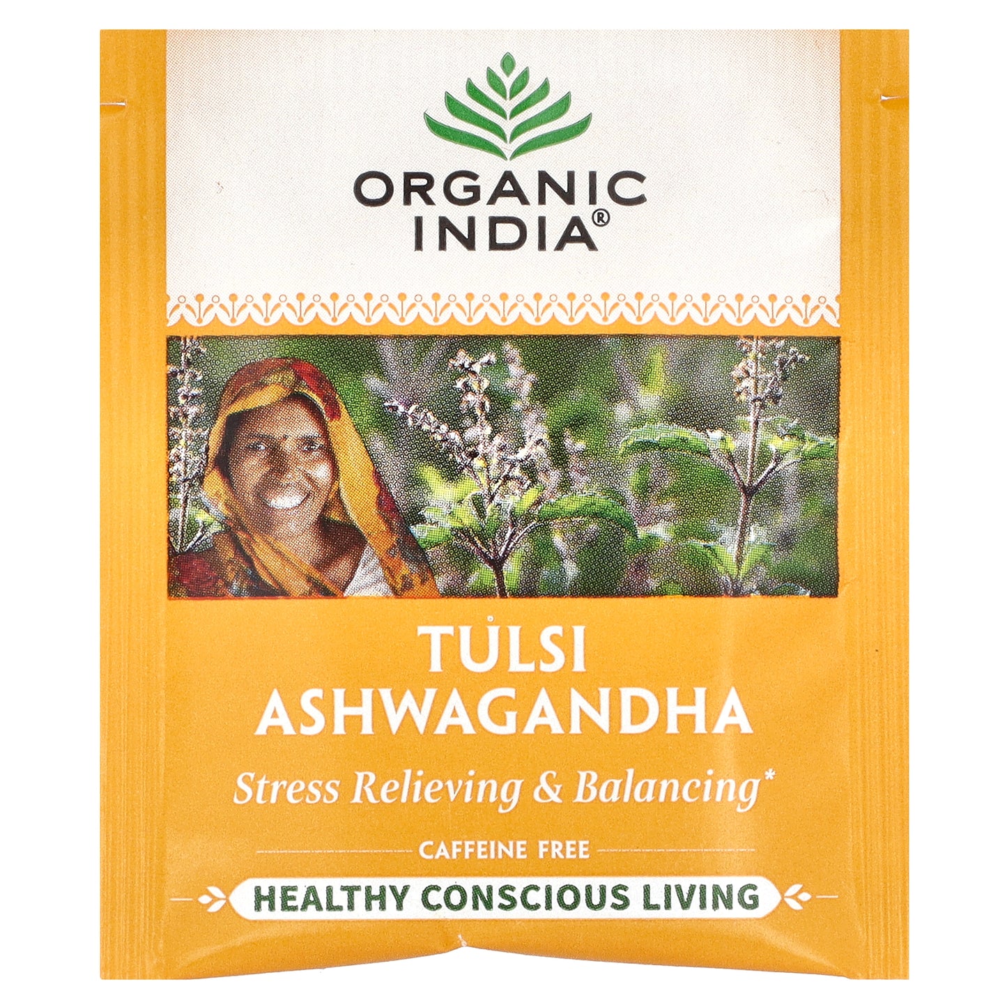 Organic India, Tulsi Tea, Ashwagandha, Caffeine Free, 18 Infusion Bags, 1.27 oz (36 g)