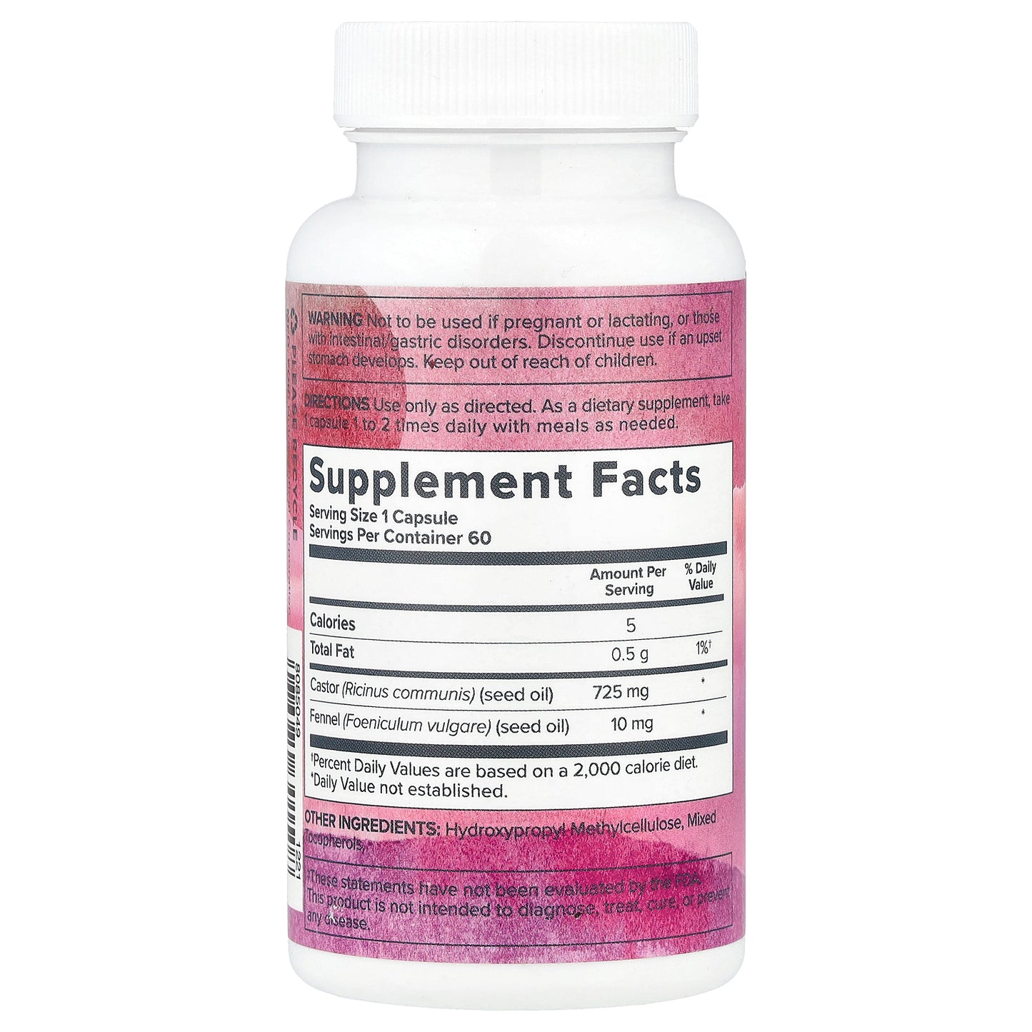 Heritage Store, Castor Oil, 60 Vegetarian Capsules