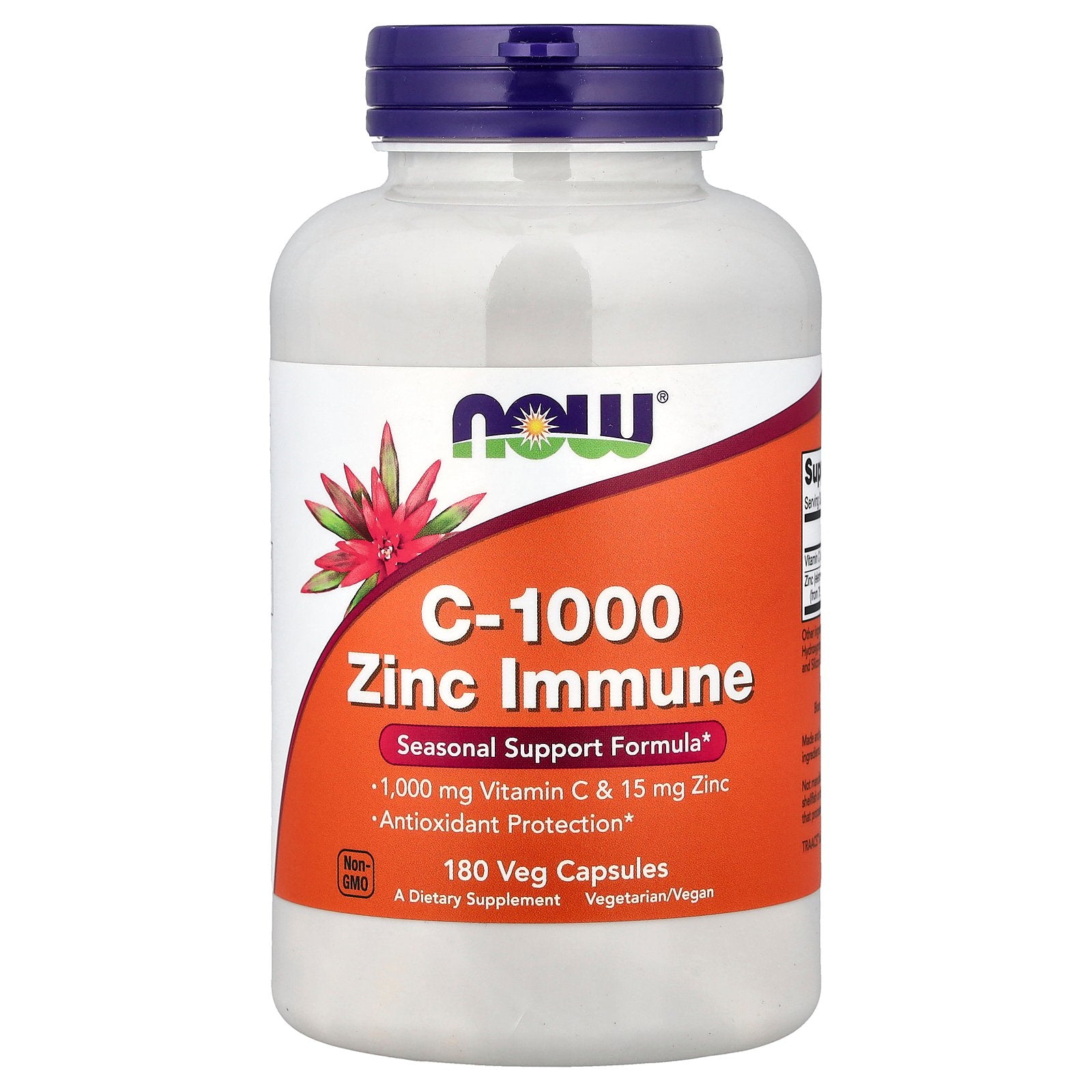 NOW Foods, C-1000 Zinc Immune, 180 Veg Capsules