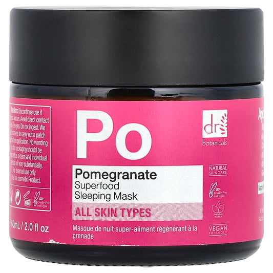 Dr. Botanicals, Superfood Sleeping Beauty Mask, Pomegranate, 2 fl oz (60 ml)