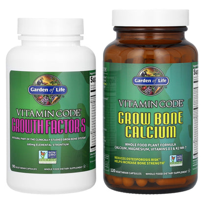 Garden of Life, Vitamin Code, Grow Bone System, 2 Bottles