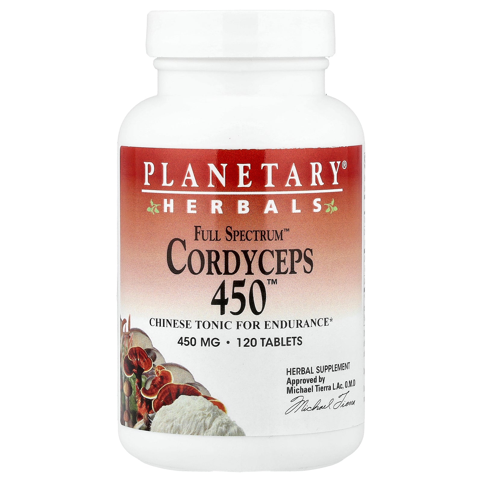 Planetary Herbals, Full Spectrum™ Cordyceps 450™, 120 Tablets