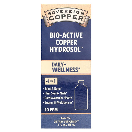 Sovereign Silver, Bio-Active Copper Hydrosol™, 10 PPM, 4 fl oz (118 ml)