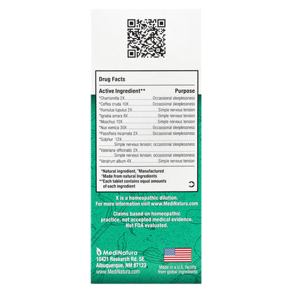 MediNatura, BHI, Calming, 100 Tablets