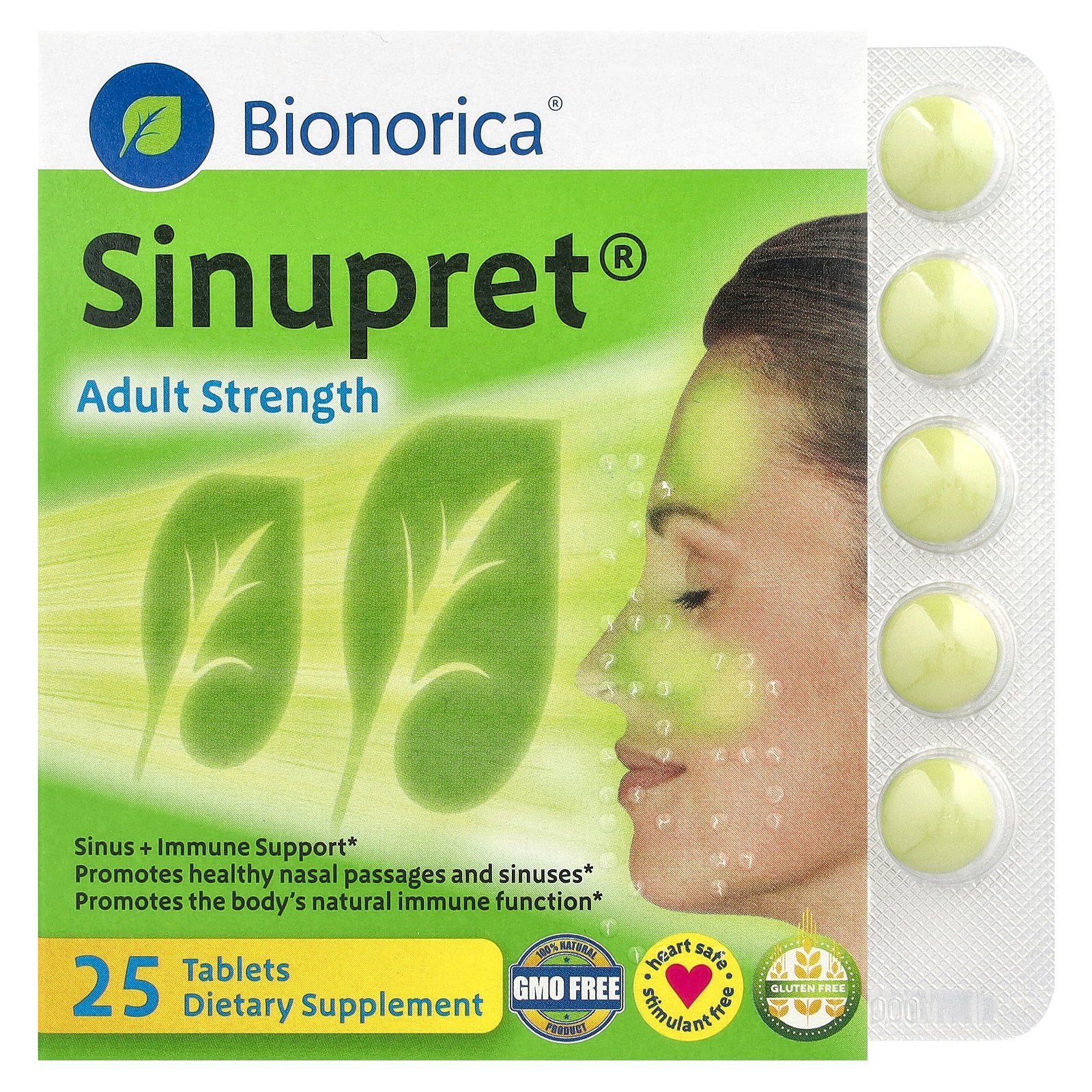 Bionorica, Sinupret®, Sinus + Immune Support, Adult Strength, 25 Tablets
