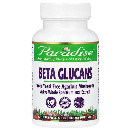 Paradise Herbs, Beta Glucans, 60 Vegetarian Capsules