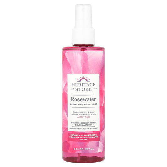 Heritage Store, Rosewater Refreshing Facial Mist, 8 fl oz (237 ml)