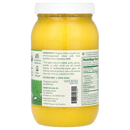 Pure Indian Foods, Organic Artisanal Clarified Butter, Original Ghee, 15 oz (425 g)