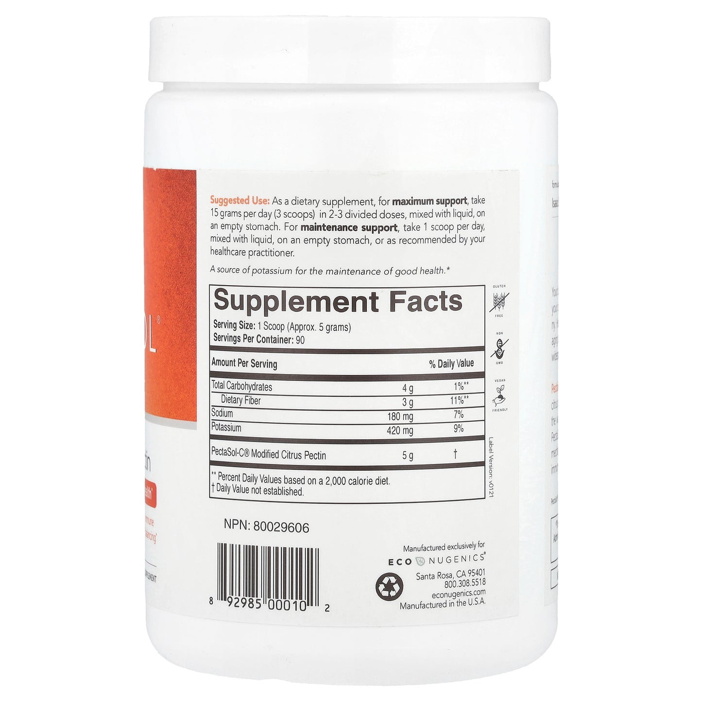 Econugenics, PectaSol® Modified Citrus Pectin, 16 oz (454 g)