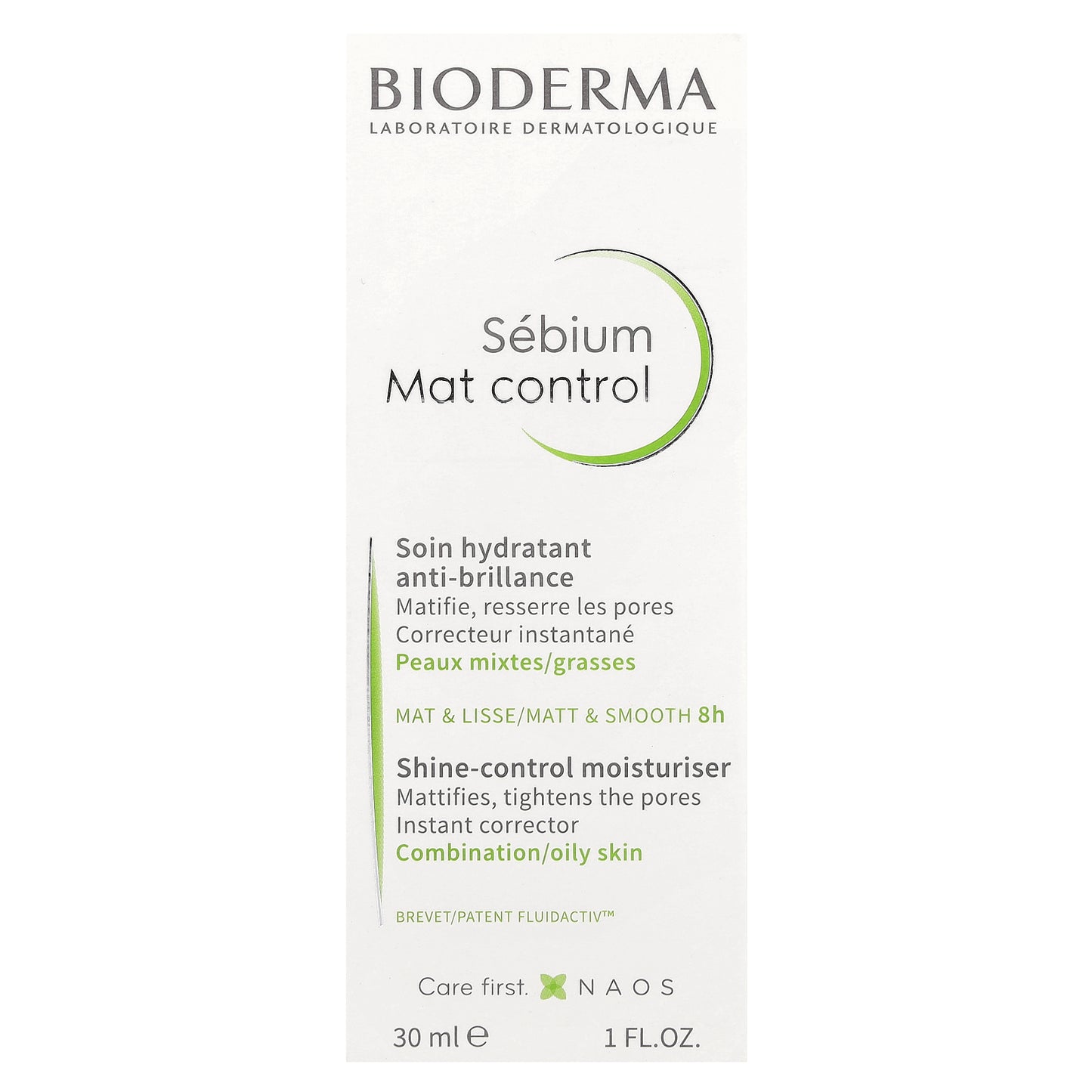 Bioderma, Sebium Mat Control, Shine-Control Moisturizer, Combination/Oily Skin, 1 fl oz (30 ml)