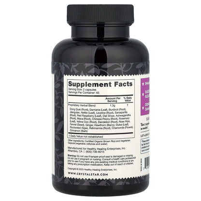 Crystal Star, Female Harmony, 90 Vegetarian Capsules