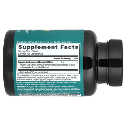 Ancient Nutrition, Lion's Mane, 30 Tablets