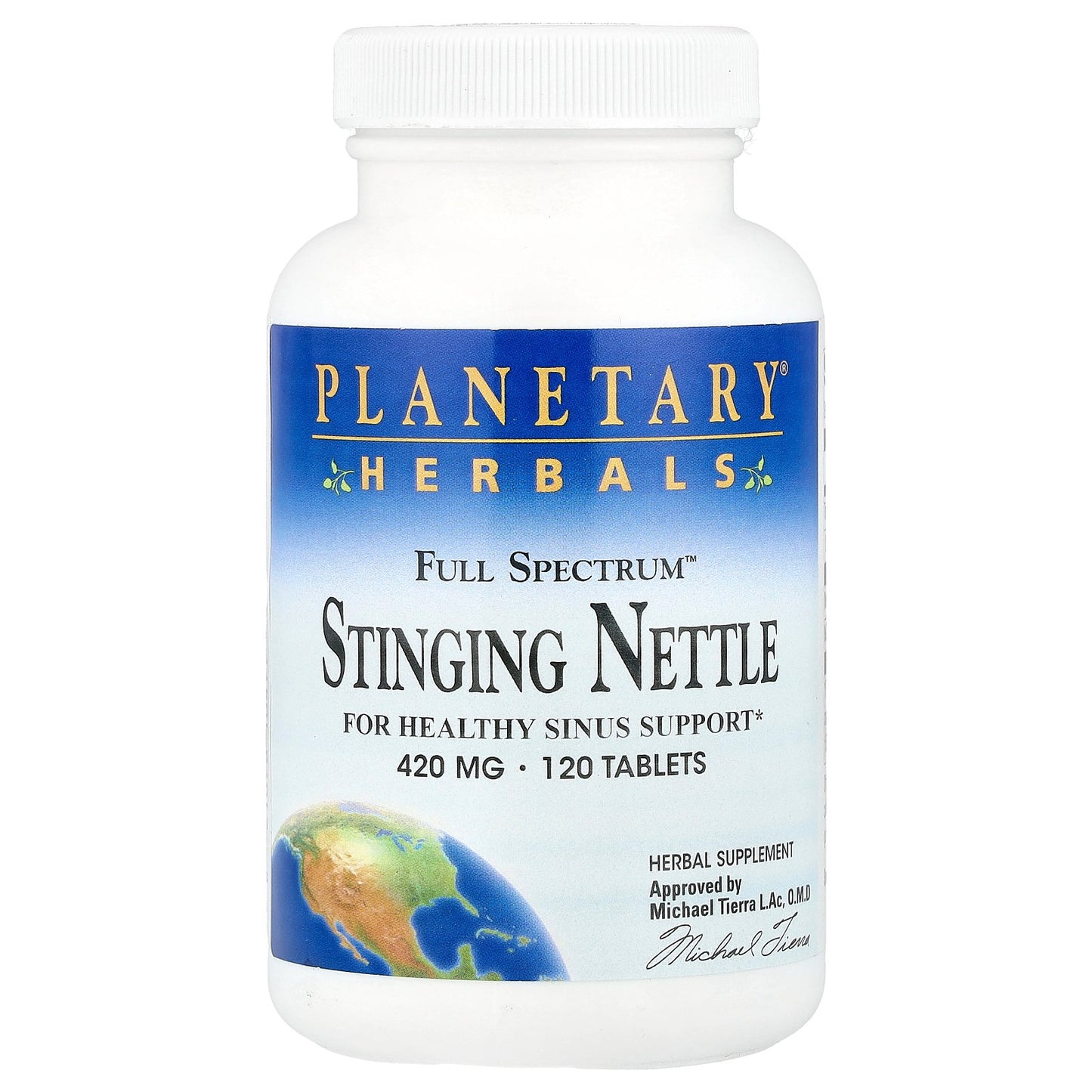 Planetary Herbals, Full Spectrum™ Stinging Nettle, 420 mg, 120 Tablets
