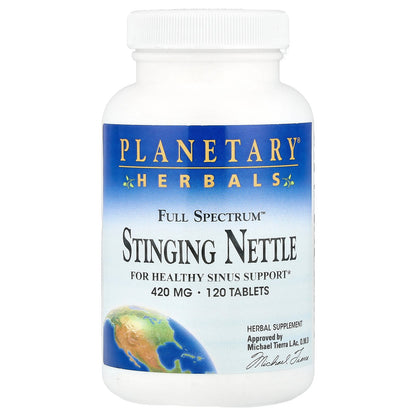 Planetary Herbals, Full Spectrum™ Stinging Nettle, 420 mg, 120 Tablets