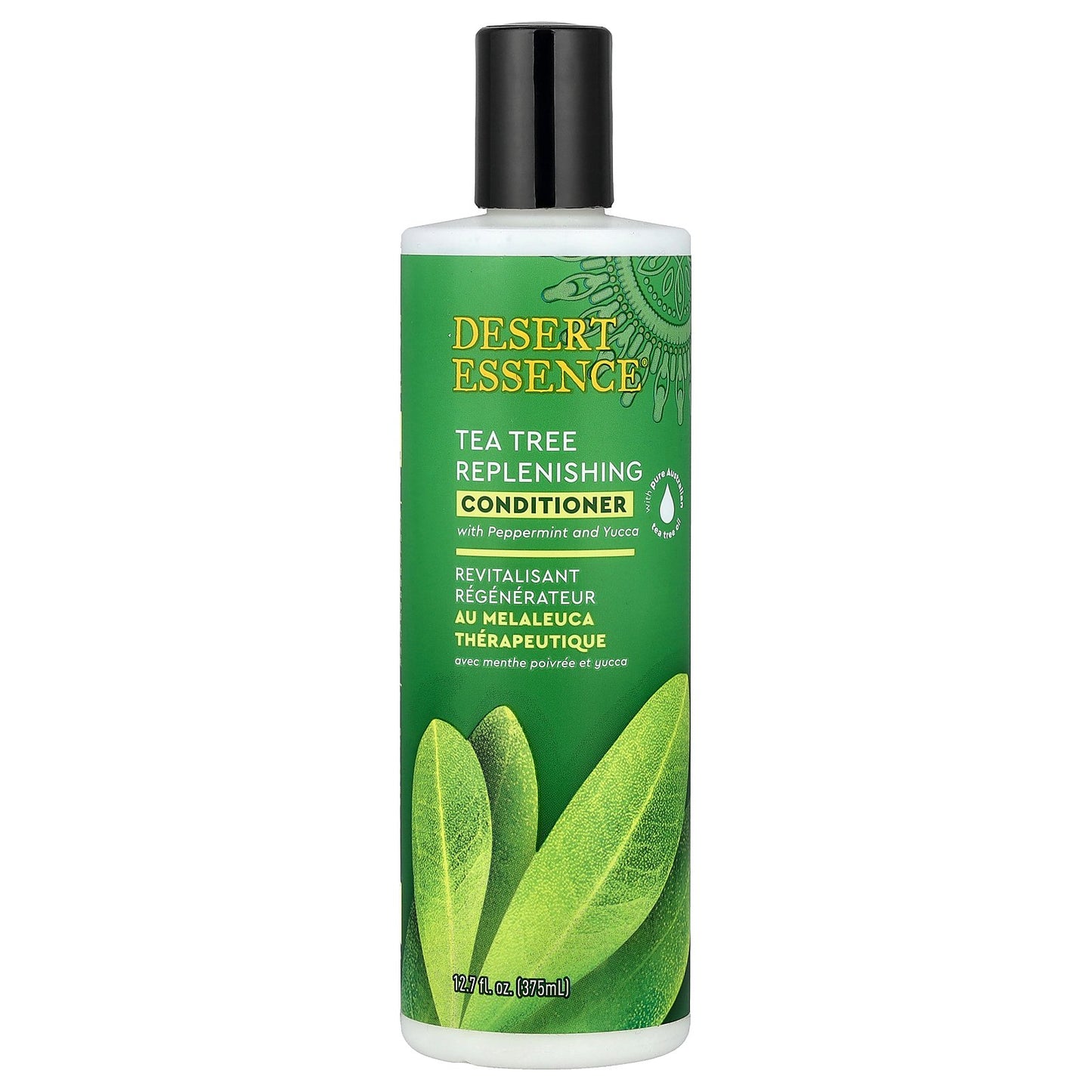 Desert Essence, Tea Tree Replenishing Conditioner With Peppermint and Yucca , 12.7 fl oz (375 ml)