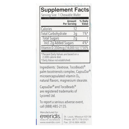 Replesta, NX Cholecalciferol, Once-Weekly Vitamin D, Natural Orange, 14,000 IU, 8 Chewable Wafers