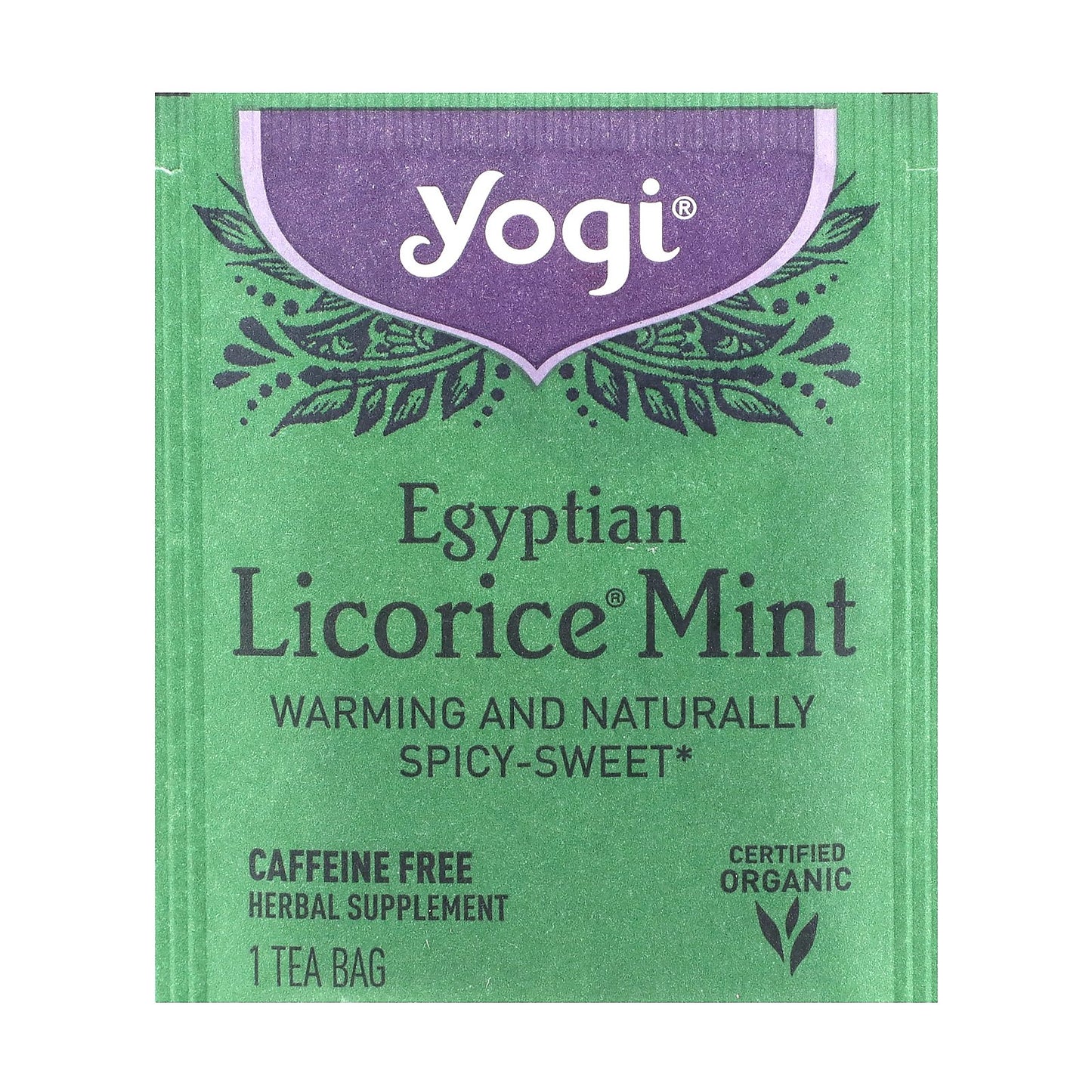 Yogi Tea, Egyptian Licorice Mint, Caffeine Free, 16 Tea Bags, 1.12 oz (32 g)