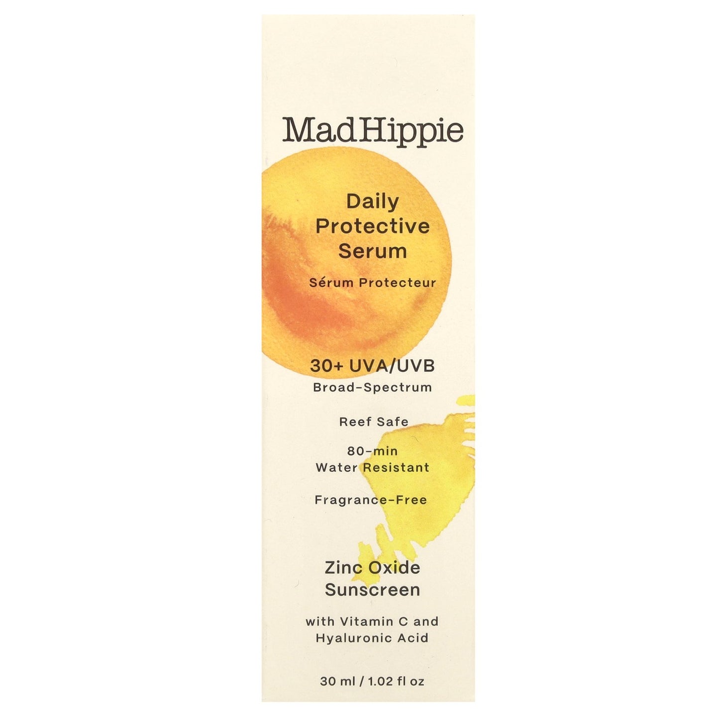 Mad Hippie, Daily Protective Serum, SPF 30+, Fragrance-Free, 1.02 fl oz (30 ml)