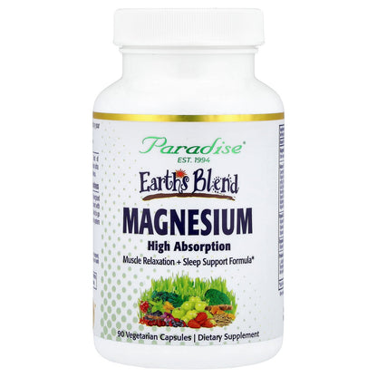 Paradise Herbs, Earth's Blend, Magnesium, 90 Vegetarian Capsules
