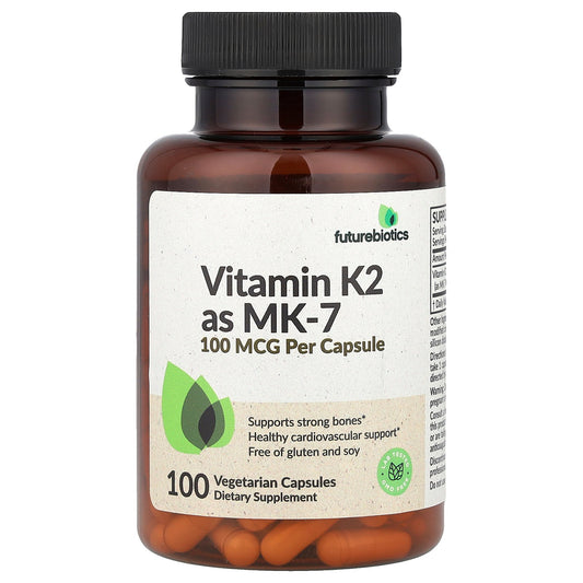 Futurebiotics, Vitamin K2 as MK-7, 100 mcg, 100 Vegetarian Capsules