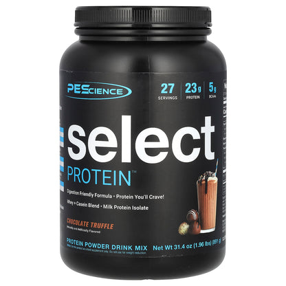 PEScience, Select Protein™ Powder Drink Mix, Chocolate Truffle, 1.96 lbs (891 g)