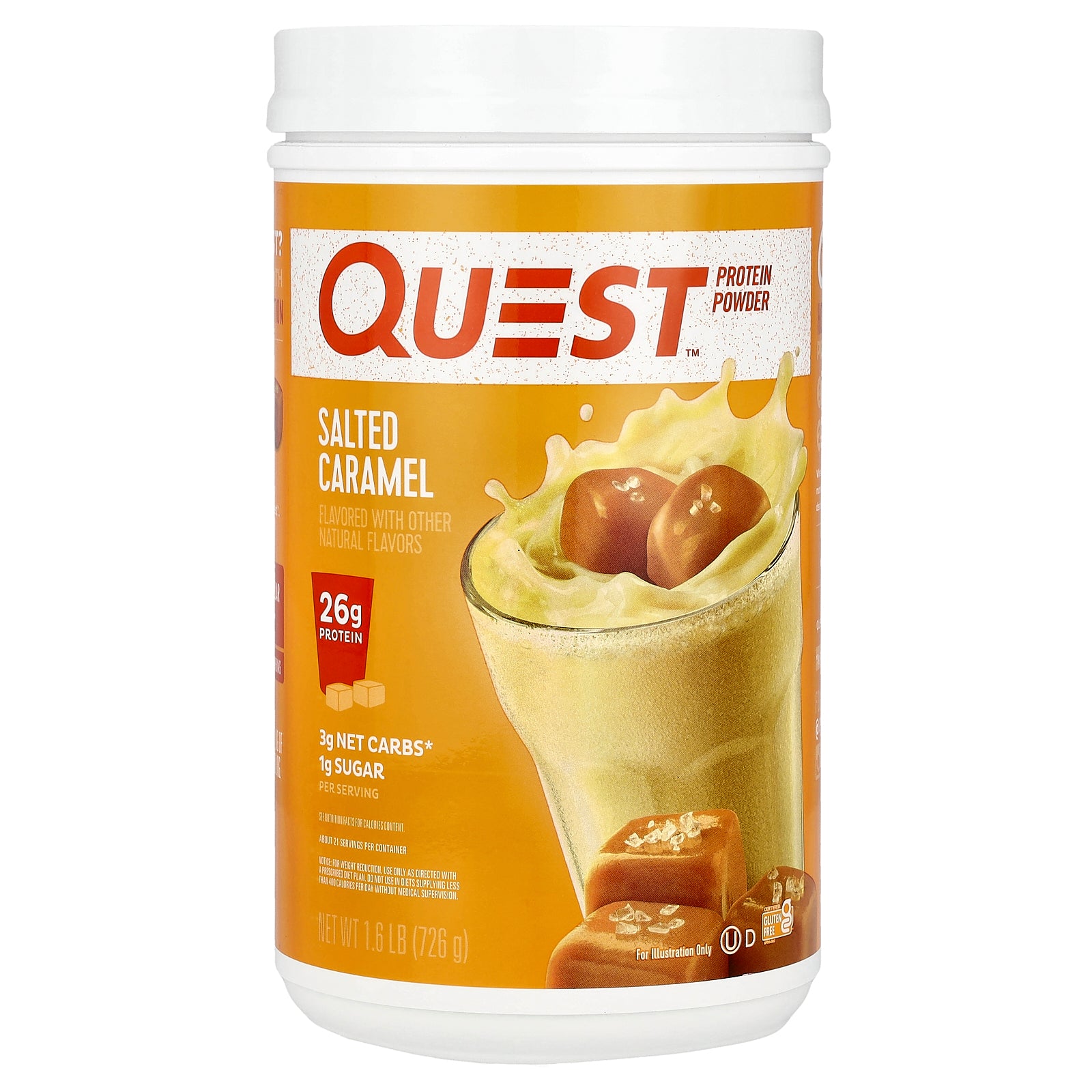 Quest Nutrition, Protein Powder, Salted Caramel, 1.6 lb (726 g)