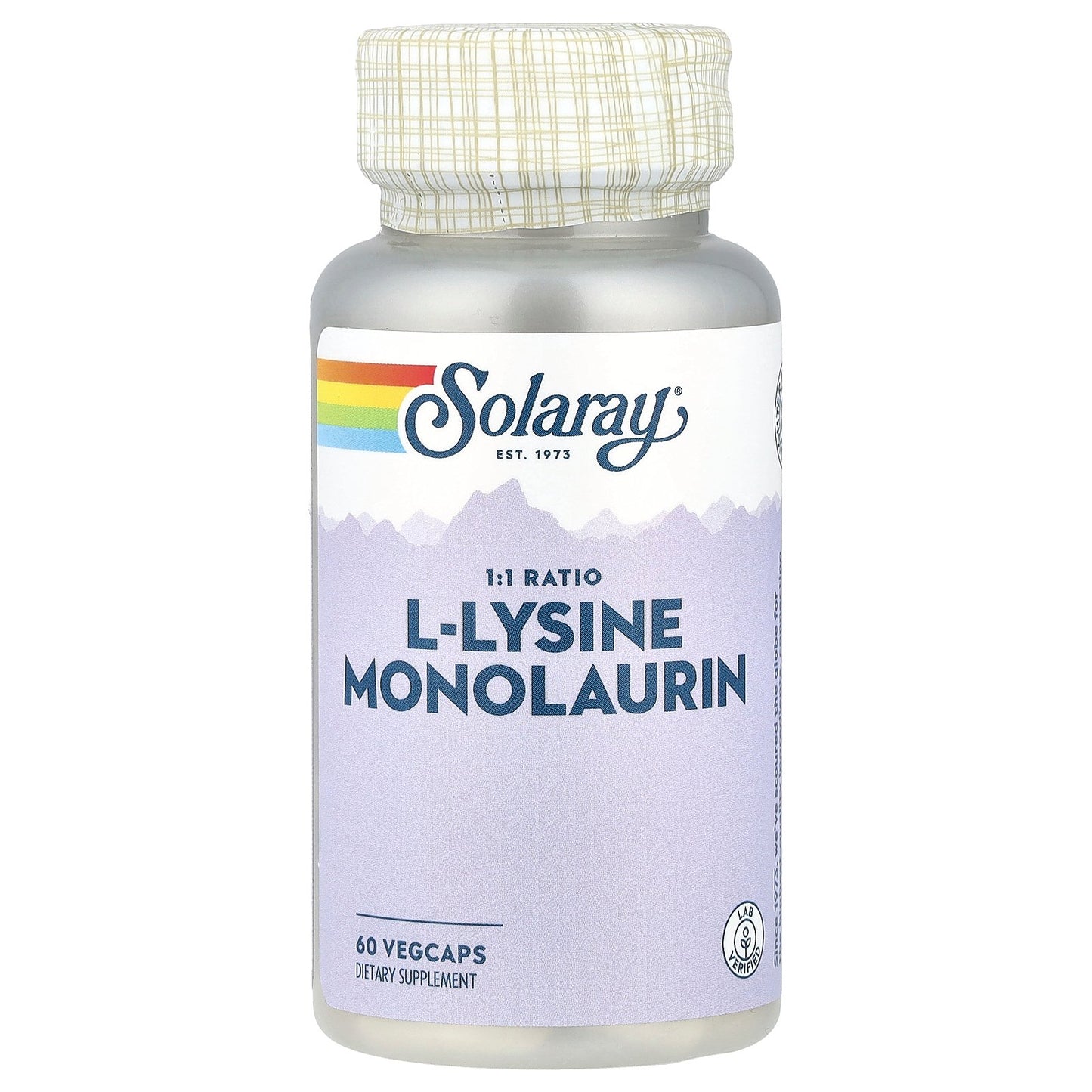 Solaray, L-Lysine Monolaurin, 1:1 Ratio, 60 VegCaps