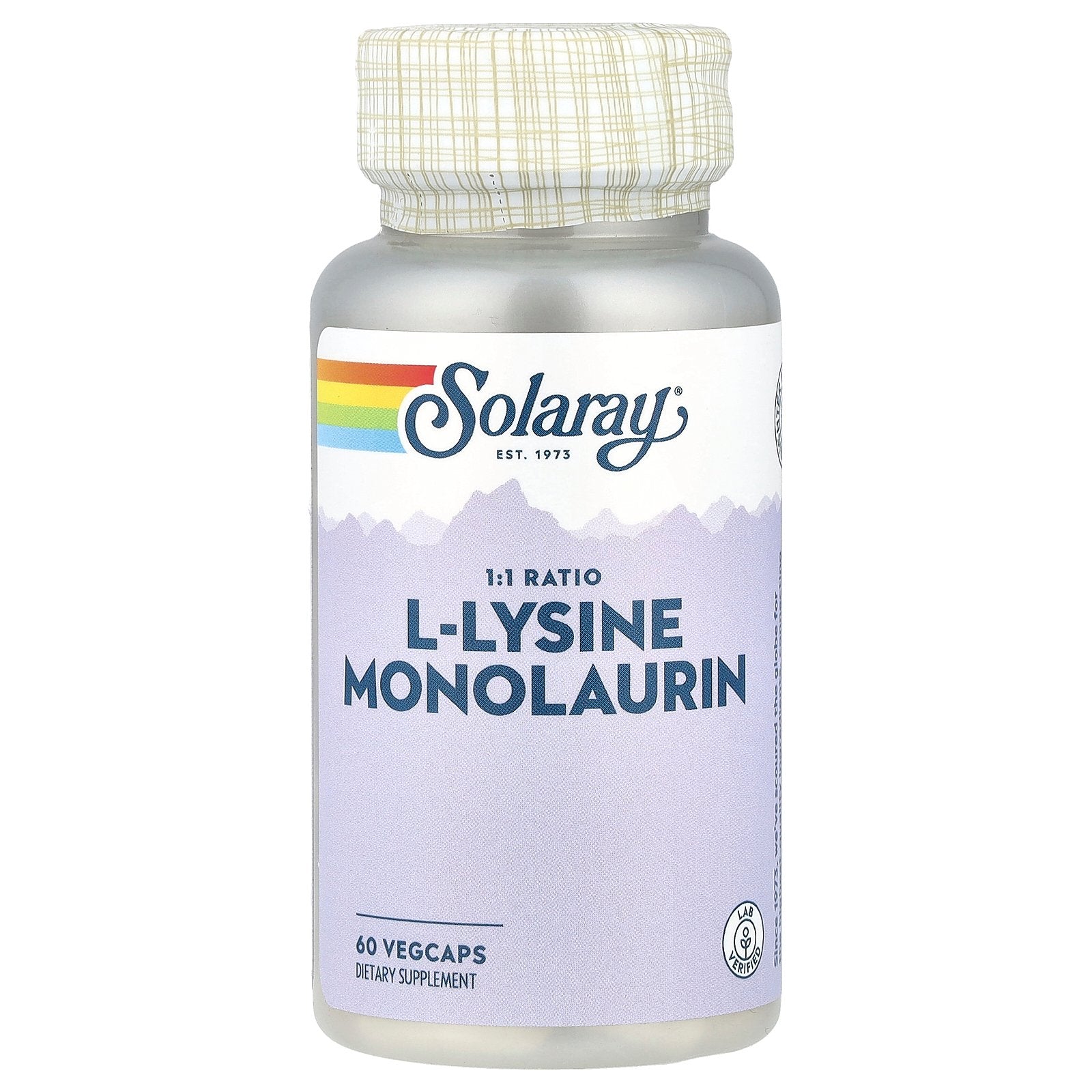 Solaray, L-Lysine Monolaurin, 1:1 Ratio, 60 VegCaps