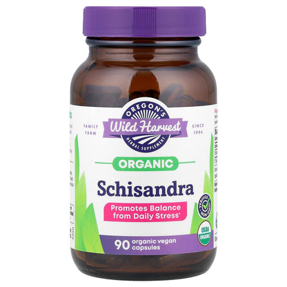 Oregon's Wild Harvest, Organic Schisandra, 90 Organic Vegan Capsules (475 mg per Capsule)