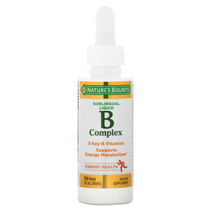 Nature's Bounty, B-Complex, Sublingual Liquid, 2 fl oz (59 ml)