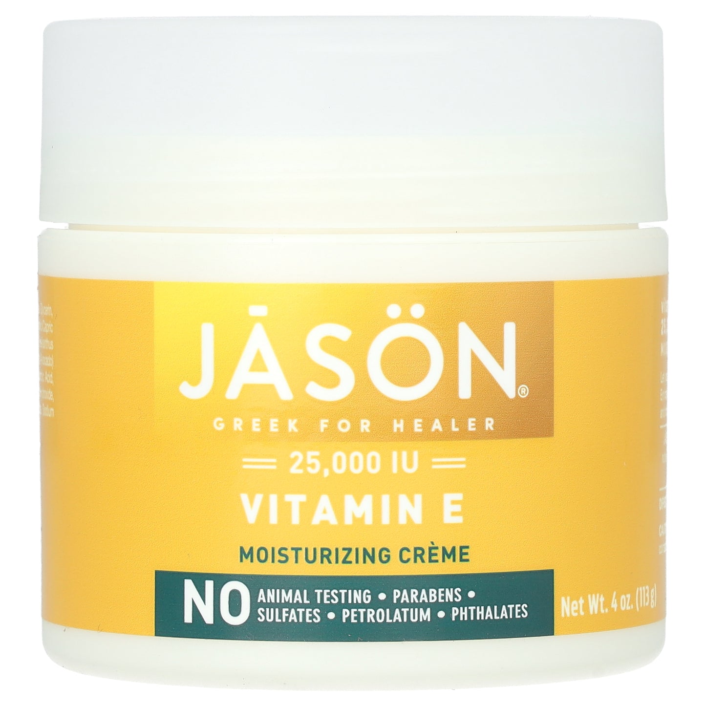 Jason Natural, Vitamin E Moisturizing Crème, 25,000 IU, 4 oz (113 g)