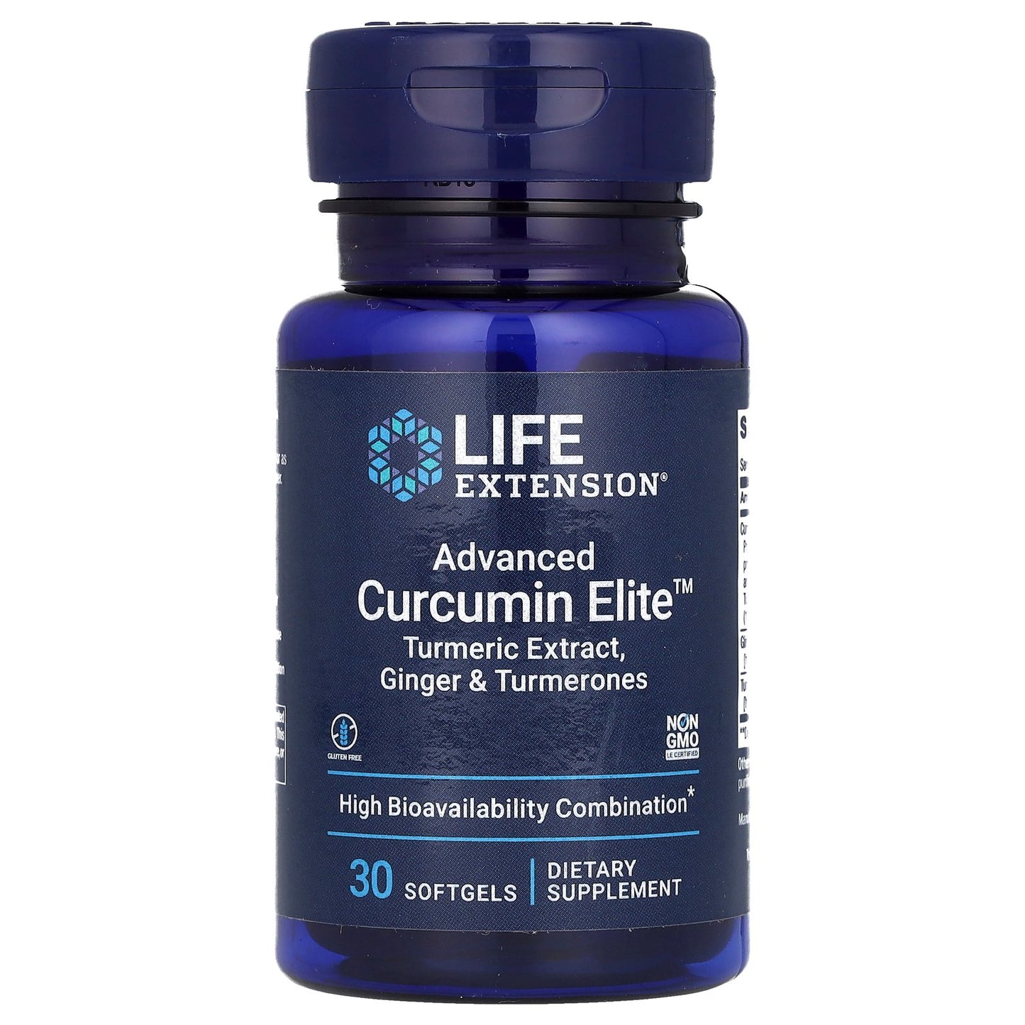 Life Extension, Advanced Curcumin Elite, Turmeric Extract, Ginger & Turmerones, 30 Softgels