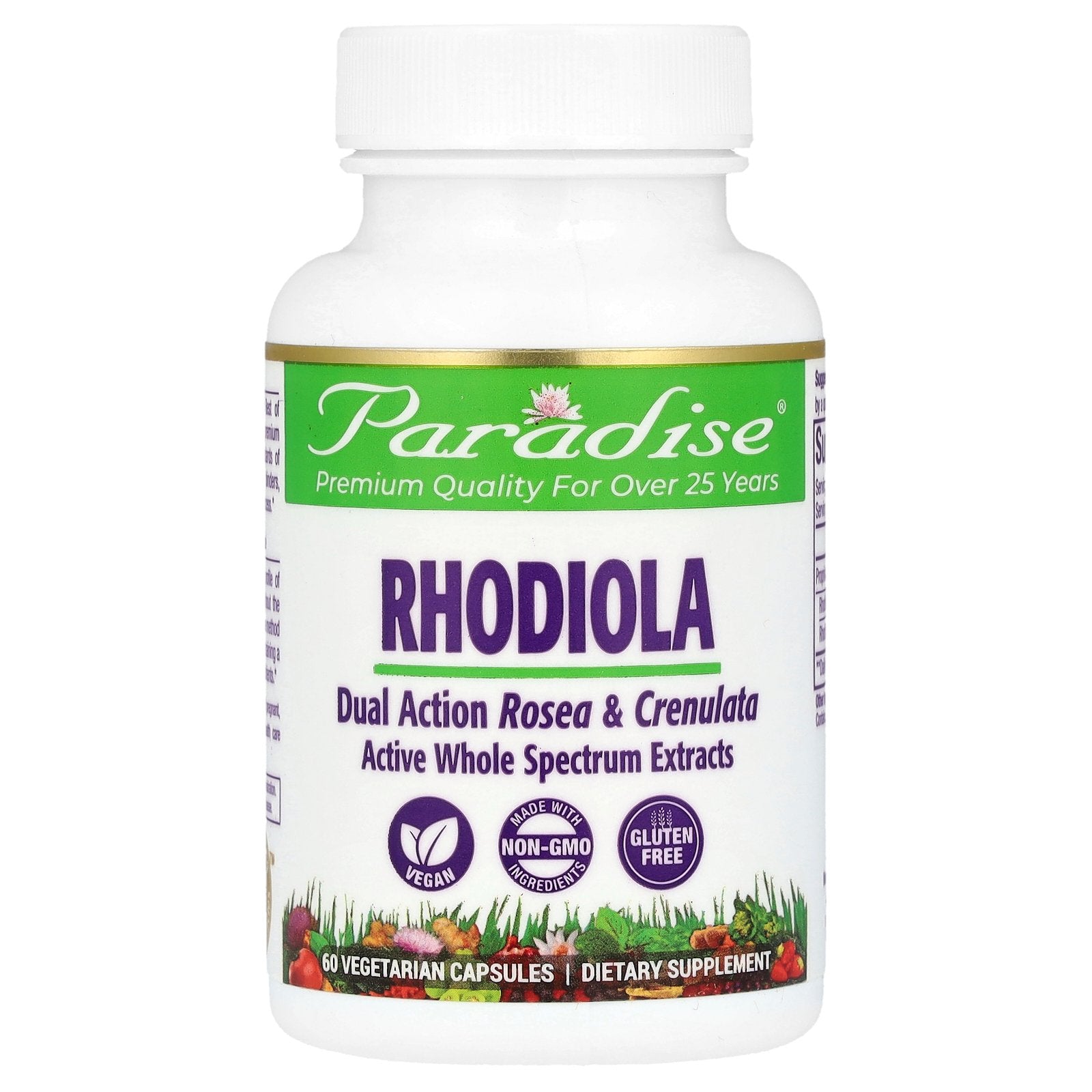 Paradise Herbs, Rhodiola, 60 Vegetarian Capsules (500 mg per Capsule)