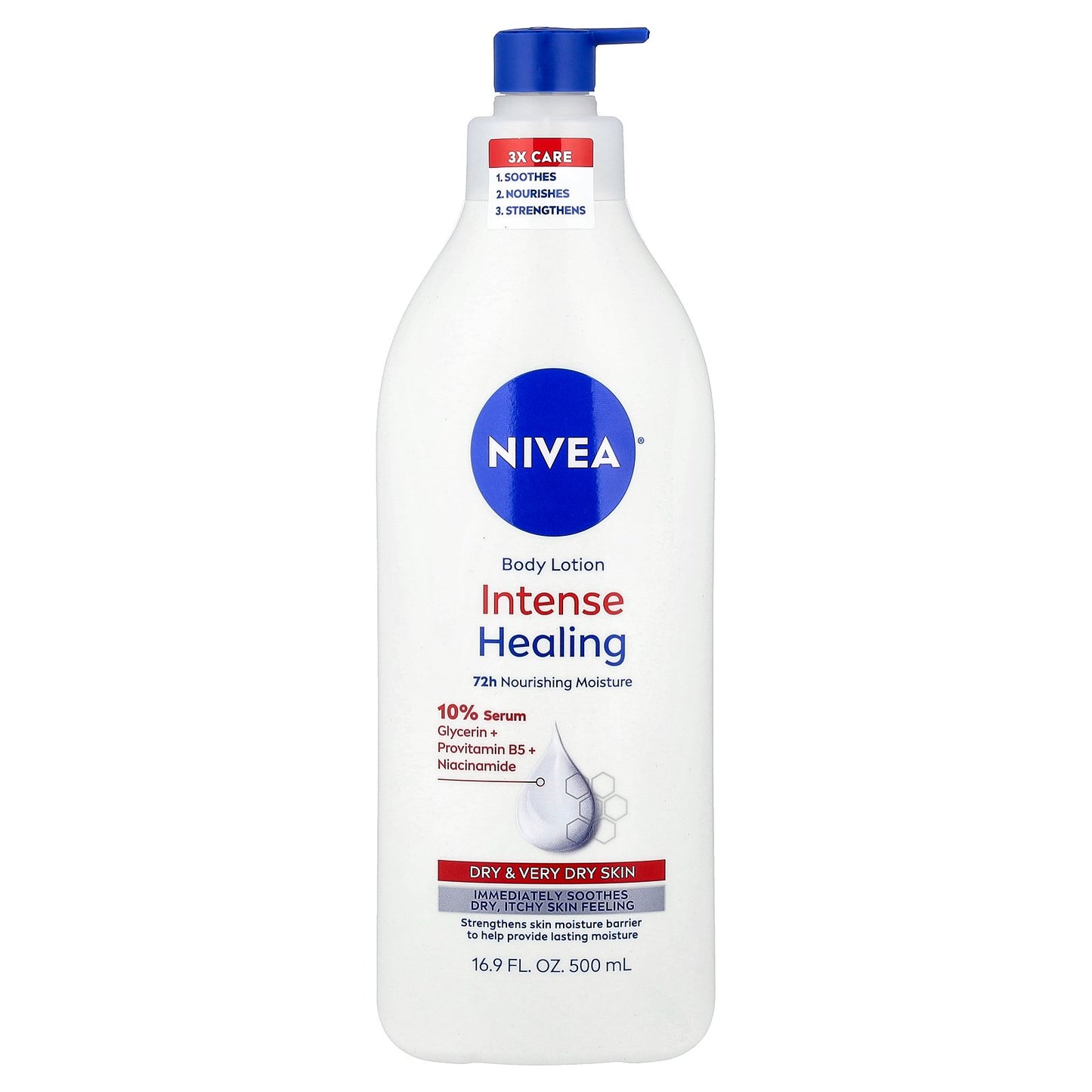 Nivea, Intense Healing, Body Lotion, Dry & Very Dry Skin, 16.9 fl oz (500 ml)