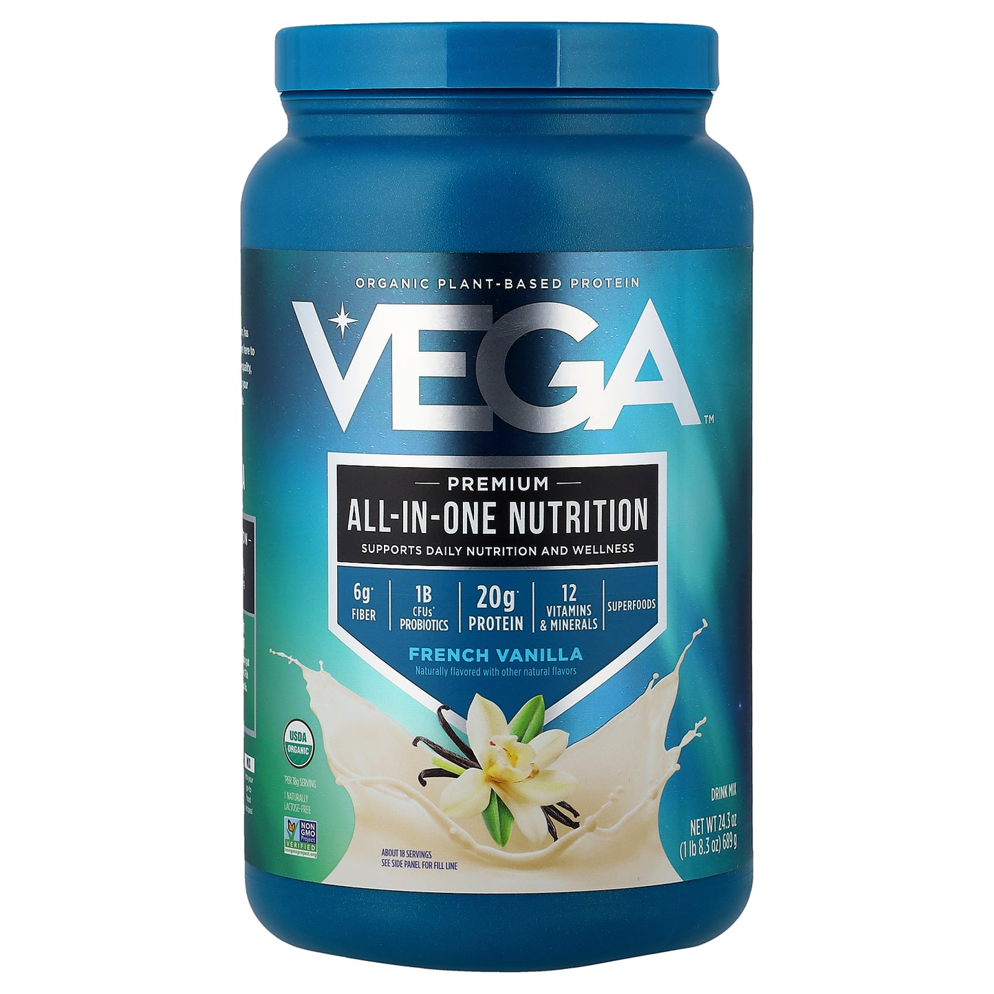Vega, Premium, All-In-One Nutrition, French Vanilla, 1 lb 8.3 oz (689 g)
