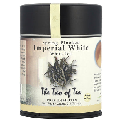 The Tao of Tea, Spring Plucked White Tea, Imperial White, 2 oz (57 grams)