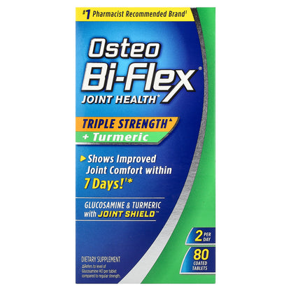 Osteo Bi-Flex, Joint Health, Triple Strength + Turmeric, 80 Coated Tablets