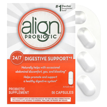 Align Probiotics, 24/7 Digestive Support, Probiotic Supplement, 4 mg, 56 Capsules