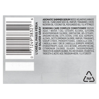 L'Oréal, Feria, Multi-Faceted Shimmering Colour,  S1 Smokey Silver, 1 Application