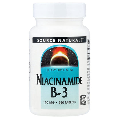 Source Naturals, Niacinamide B-3, 100 mg, 250 Tablets