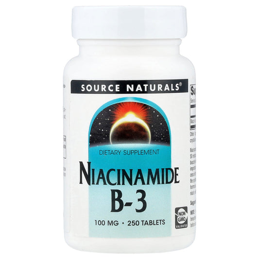 Source Naturals, Niacinamide B-3, 100 mg, 250 Tablets
