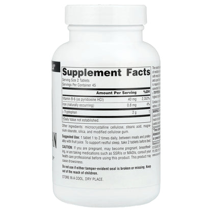 Source Naturals, L-Tryptophan, 90 Tablets