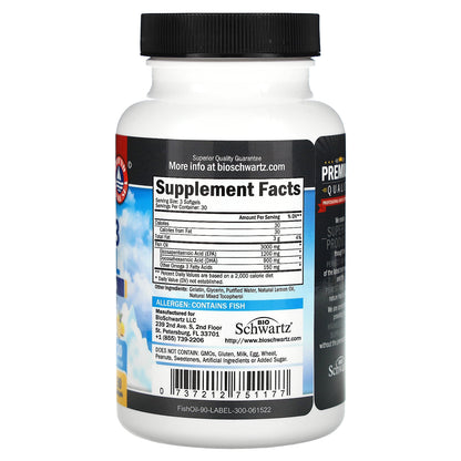BioSchwartz, Omega 3 Fish Oil, Lemon , 90 Softgels