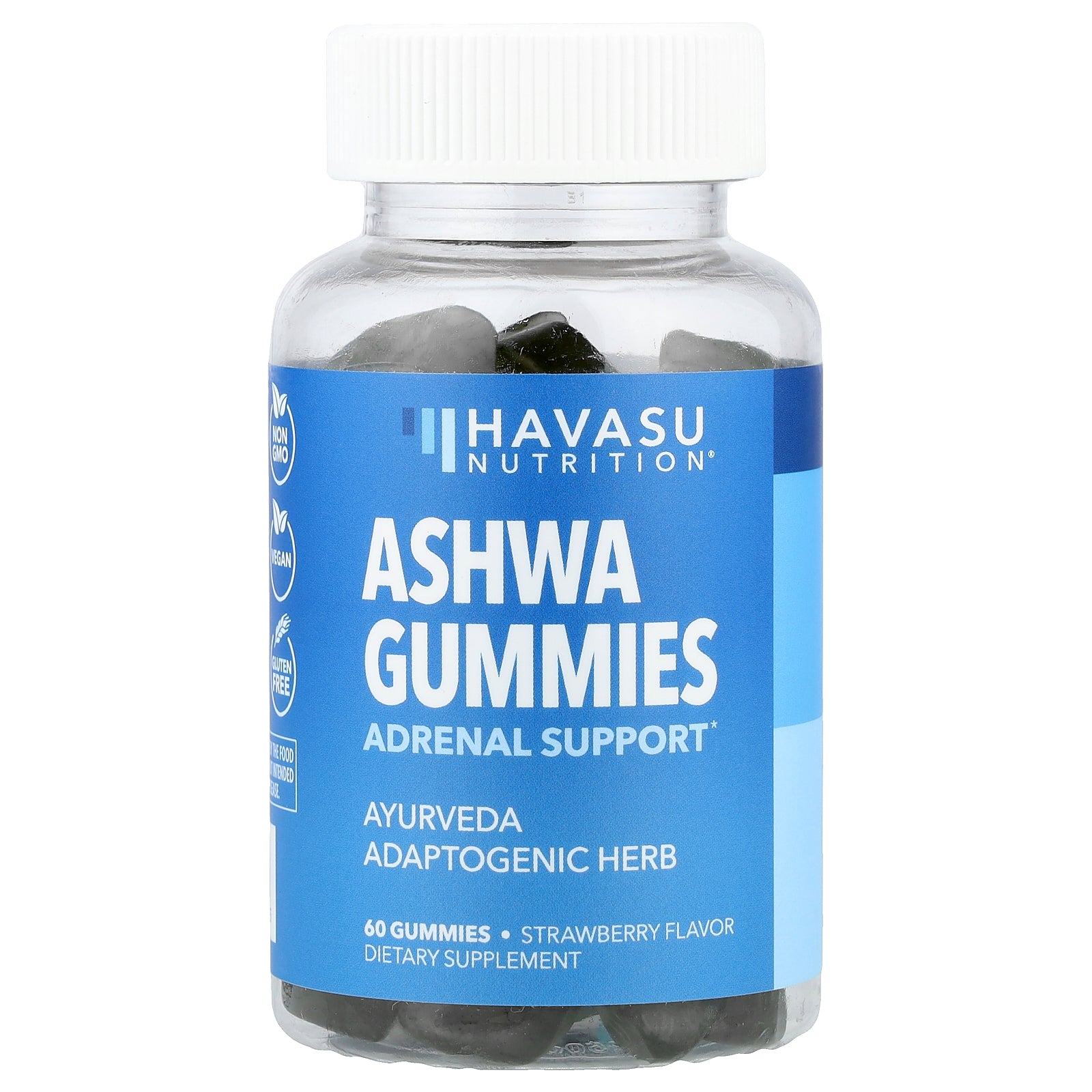 Havasu Nutrition, Ashwa Gummies, Strawberry, 60 Gummies